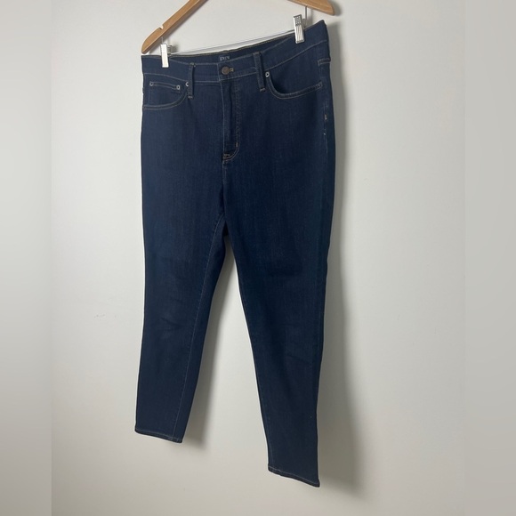 J. Crew Factory 10" High Rise Skinny Signature Stretch Dark Wash Jeans Size 32P - Picture 5 of 14
